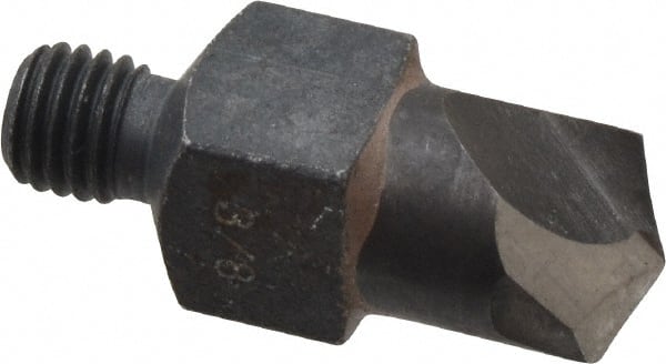 Hertel - 3/8" Drill Bit, Screw Machine, Cobalt, Threaded Shank Drill Bit - Exact Tool & Supply