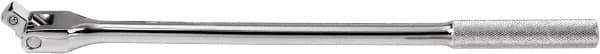 SK - 1/2" Drive Socket Flex Handle - 16" OAL, Chrome Finish - Exact Tool & Supply