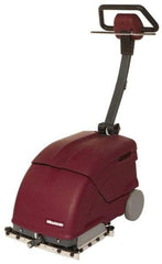 Minuteman - 14" Cleaning Width, Electric Floor Scrubber - 0.75 hp, 780 RPM, 45" Water Lift, 2.5 Gal Tank Capacity, Series P14 - Exact Tool & Supply
