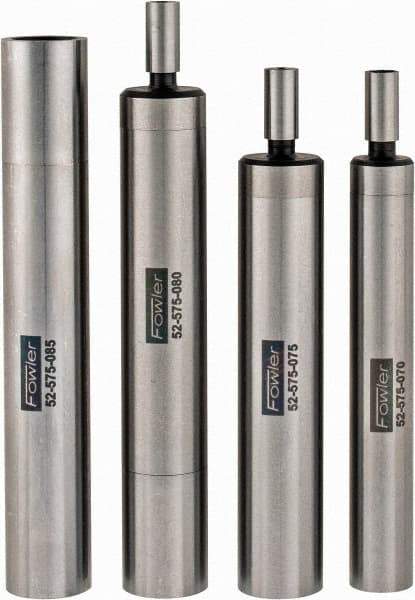 Fowler - 3/8, 1/2 Inch Shank Diameter, 0.0002 Inch Accuracy, Edge Finder Set - 0.5 Inch Head Diameter, Cylindrical Head Type, Includes 4 Attachments, Wooden Case, 4 Pieces - Exact Tool & Supply