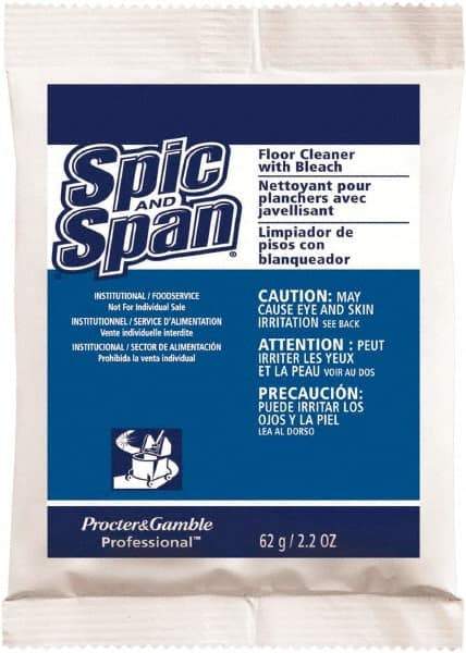 Spic & Span - Packet Cleaner - Use on Ceramic Tile, Laminate Surfaces, Linoleum, Quarry Tile, Cement, Concrete, Vinyl Tile, Terra Cotta, Terrazzo, Vinyl Composite Tile (VCT) - Exact Tool & Supply