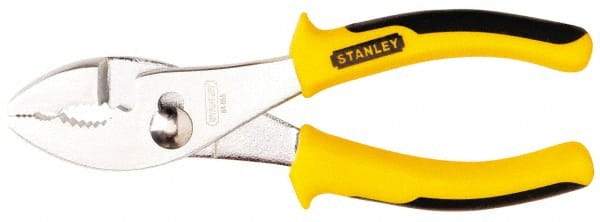 Stanley - 6-5/8" OAL, 1-27/64" Jaw Length, Slip Joint Pliers - 2 Positions, Serrated Jaw, Slip Joint Head, Slip Joint Plier Tool, Serrated Pipe Jaw - Exact Tool & Supply