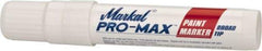 Markal - White Paint Marker - Broad Tip, Alcohol Base Ink - Exact Tool & Supply