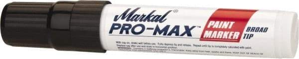 Markal - Black Paint Marker - Broad Tip, Alcohol Base Ink - Exact Tool & Supply