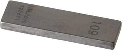 Mitutoyo - 0.109" Rectangular Steel Gage Block - Accuracy Grade 0, Includes Certificate of Inspection - Exact Tool & Supply