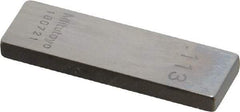 Mitutoyo - 0.113" Rectangular Steel Gage Block - Accuracy Grade 0, Includes Certificate of Inspection - Exact Tool & Supply