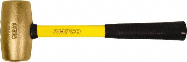 Ampco - 2 Lb Head Mallet - 14" OAL, 14" Long Fiberglass Handle with Grip - Exact Tool & Supply