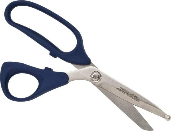 Heritage Cutlery - 3" LOC, 9" OAL Stainless Steel Standard Shears - Ambidextrous, Plastic Bent Handle, For Poultry Processing - Exact Tool & Supply