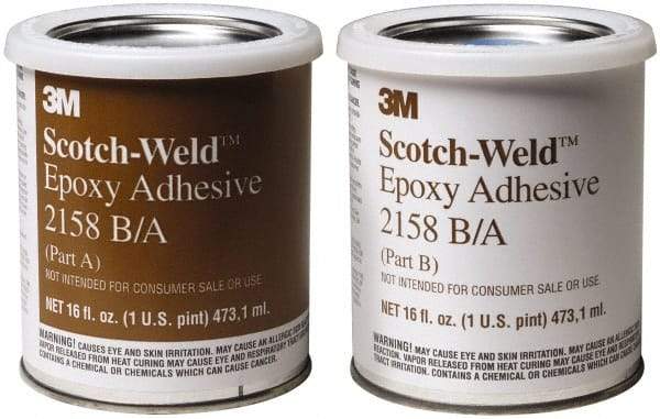3M - 1 Gal Can Two Part Epoxy - 120 min Working Time, 2,000 psi Shear Strength, Series 2158 - Exact Tool & Supply