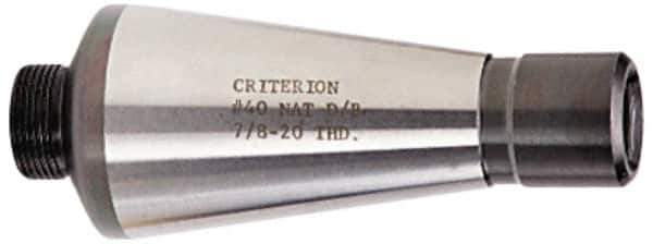 Criterion - 2-1/4-10 Threaded Mount, Boring Head Taper Shank - Threaded Mount Mount, 1-1/4 Inch Projection, 3.38 Inch Nose Diameter - Exact Tool & Supply
