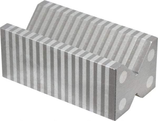 Value Collection - 1-3/4" Max Capacity, 90° Angle, Aluminum V-Block - 4-3/8" Long x 2-3/8" Wide x 1-7/8" High, Sold as Individual - Exact Tool & Supply