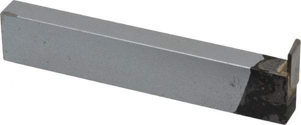 Accupro - 3/4 x 3/8" Shank, Full, Cutoff & Grooving Single Point Tool Bit - GR-080F, Grade Micrograin, 0.08" Groove Width, 0.27" Depth of Cut - Exact Tool & Supply