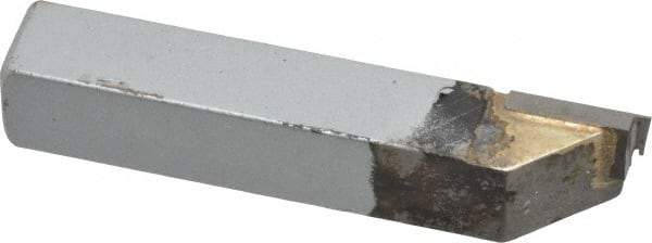 Accupro - 3/8 x 3/8" Shank, Cutoff & Grooving Single Point Tool Bit - GS-012002, Grade Micrograin, 0.012" Groove Width, 0.03" Depth of Cut - Exact Tool & Supply