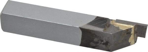 Accupro - 3/8 x 3/8" Shank, Cutoff & Grooving Single Point Tool Bit - GS-046002, Grade Micrograin, 0.046" Groove Width, 0.15" Depth of Cut - Exact Tool & Supply
