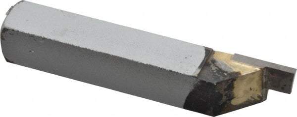 Accupro - 3/8 x 3/8" Shank, Cutoff & Grooving Single Point Tool Bit - GS-060002, Grade Micrograin, 0.06" Groove Width, 0.21" Depth of Cut - Exact Tool & Supply