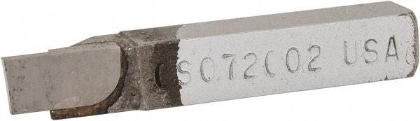 Accupro - 3/8 x 3/8" Shank, Cutoff & Grooving Single Point Tool Bit - GS-072002, Grade Micrograin, 0.072" Groove Width, 0.24" Depth of Cut - Exact Tool & Supply