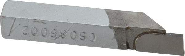 Accupro - 3/8 x 3/8" Shank, Cutoff & Grooving Single Point Tool Bit - GS-086002, Grade Micrograin, 0.086" Groove Width, 0.27" Depth of Cut - Exact Tool & Supply