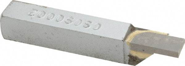 Accupro - 3/8 x 3/8" Shank, Cutoff & Grooving Single Point Tool Bit - GS-090002, Grade Micrograin, 0.09" Groove Width, 0.3" Depth of Cut - Exact Tool & Supply