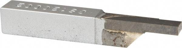 Accupro - 3/8 x 3/8" Shank, Cutoff & Grooving Single Point Tool Bit - GS-120002, Grade Micrograin, 0.12" Groove Width, 0.4" Depth of Cut - Exact Tool & Supply