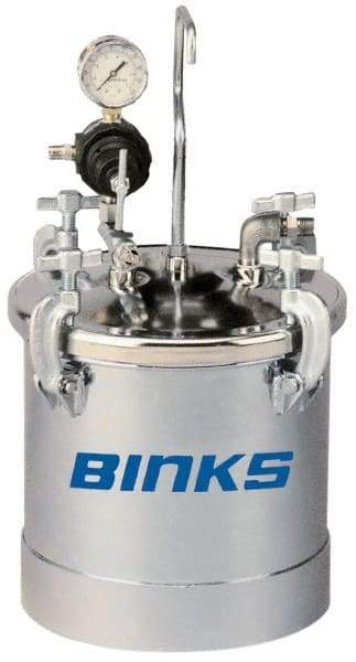 Binks - Paint Sprayer Pressure Tank - 2.8 Gallon PT ASME Tank 1 Regulator, Compatible with Pressure Tank and Spray Guns - Exact Tool & Supply
