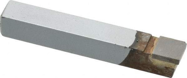 Accupro - 2-1/2 Inch Long, 1/32 Inch Radius, Right Hand, Concave, RAD Style Radius Cutting Tool Bit - 3/8 Inch Long Tip, 3/32 Inch Thick, 3/8 Inch Shank Square, Carbide Tip - Exact Tool & Supply