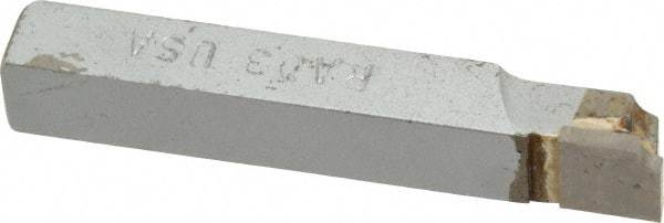 Accupro - 2-1/2 Inch Long, 3/32 Inch Radius, Right Hand, Concave, RAD Style Radius Cutting Tool Bit - 3/8 Inch Long Tip, 3/32 Inch Thick, 3/8 Inch Shank Square, Carbide Tip - Exact Tool & Supply