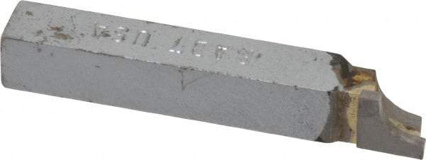 Accupro - 2-1/2 Inch Long, 7/32 Inch Radius, Right Hand, Concave, RAD Style Radius Cutting Tool Bit - 3/8 Inch Long Tip, 3/32 Inch Thick, 3/8 Inch Shank Square, Carbide Tip - Exact Tool & Supply