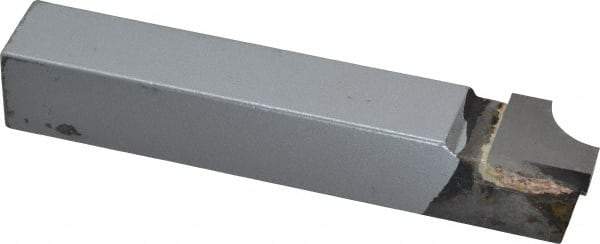 Accupro - 4-1/2 Inch Long, 7/16 Inch Radius, Right Hand, Concave, RAD Style Radius Cutting Tool Bit - 3/4 Inch Long Tip, 3/16 Inch Thick, 3/4 Inch Shank Square, Carbide Tip - Exact Tool & Supply