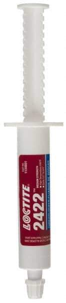Loctite - 30 g Syringe, Blue, Medium Strength Paste Threadlocker - Series 2422, 24 Hour Full Cure Time, Hand Tool, Heat Removal - Exact Tool & Supply