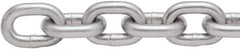 Peerless Chain - 4500 Lbs. Load Capacity, Low Carbon Steel Proof Coil Chain - Cut to Length, 3 Grade, 1.559 Inch Inside Long x 0.81 Inch Inside Wide - Exact Tool & Supply