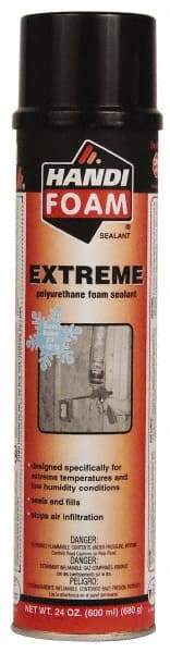 Fomo Products Inc. - 24 oz Tube Yellow Polyurethane Foam - -200 to 200°F Operating Temp, 5 to 10 min Tack Free Dry Time, 24 hr Full Cure Time - Exact Tool & Supply