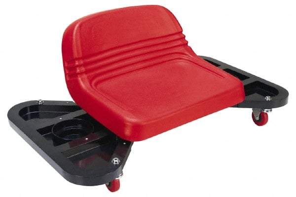 Whiteside - 275 Lb Capacity, 4 Wheel Creeper Seat with Tray - Steel, 18-1/4" Long x 14" High x 32" Wide - Exact Tool & Supply