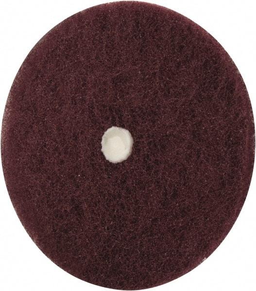Merit Abrasives - 5" Diam, Medium Mounted Scrubber Buffing Wheel - 1 Ply, Very Fine Grade, 1/4" Shank Diam, 4,000 RPM - Exact Tool & Supply