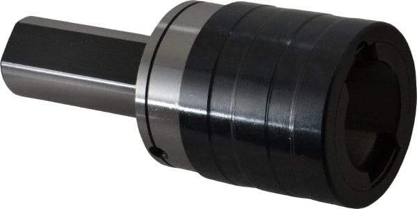 Accupro - 1" Straight Shank Diam Tension & Compression Tapping Chuck - 1/4 to 7/8" Tap Capacity, 2.519" Projection, Size 2 Adapter, Quick Change - Exact Tool & Supply