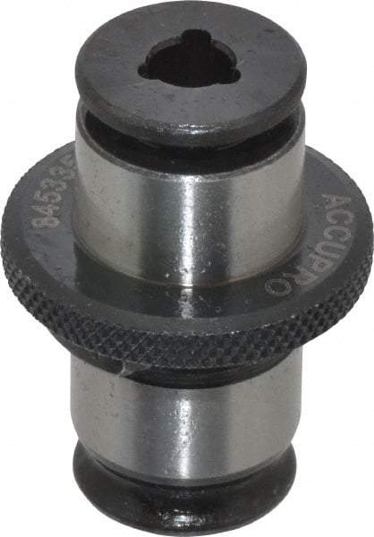 Accupro - 0.255" Tap Shank Diam, 0.191" Tap Square Size, 1/4" Tap, #1 Tapping Adapter - 0.276" Projection, 0.5118" Tap Depth, 25.5mm OAL, 19mm Shank OD, Through Coolant, Series WE 1 KP - Exact Tool & Supply