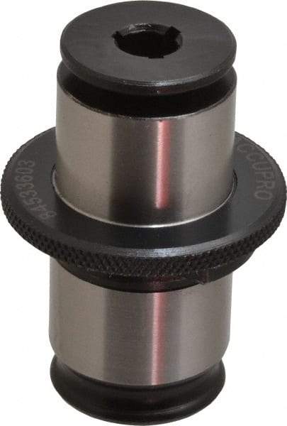 Accupro - 0.381" Tap Shank Diam, 0.286" Tap Square Size, 3/8" Tap, #2 Tapping Adapter - 0.433" Projection, 0.7874" Tap Depth, 40mm OAL, 31mm Shank OD, Through Coolant, Series WE 2 KP - Exact Tool & Supply