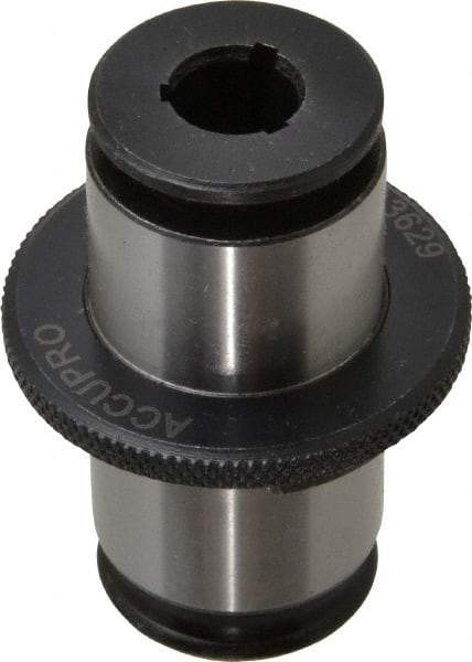 Accupro - 0.48" Tap Shank Diam, 0.36" Tap Square Size, 5/8" Tap, #2 Tapping Adapter - 0.433" Projection, 0.7874" Tap Depth, 40mm OAL, 31mm Shank OD, Through Coolant, Series WE 2 KP - Exact Tool & Supply