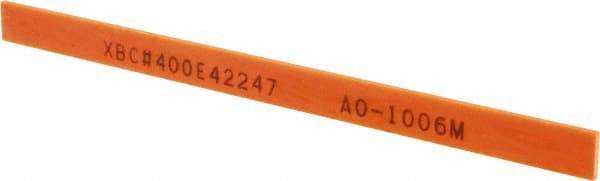 Value Collection - Rectangular, Ceramic Fiber Finishing Stick - 4" Long x 15/64" Wide x 1/32" Thick, 400 Grit, Super Fine Grade - Exact Tool & Supply