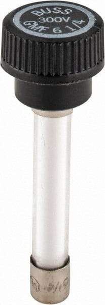 Cooper Bussmann - 300 VAC, 6.25 Amp, Time Delay Size Rejecting/NonRejecting Fuse - Fuse Holder Mount, 2-1/4" OAL, 10 at AC kA Rating, 15.9mm Diam - Exact Tool & Supply