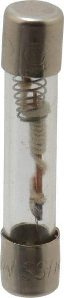 Cooper Bussmann - 250 VAC, 32 VDC, 0.5 Amp, Time Delay Miniature Glass Fuse - 1-1/4" OAL, 1/4" Diam - Exact Tool & Supply