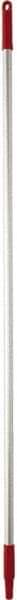 Vikan - 59 x 1" Aluminum Squeegee Handle - European Threaded Connection, Red - Exact Tool & Supply