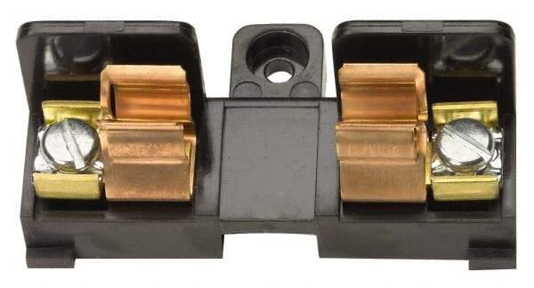 Cooper Bussmann - 1 Pole, 600 VAC/VDC, 30 Amp, Screw Mount Fuse Block - 13/32 Inch Diameter x 1-1/2 Inch Fuse Length, 65.1mm Long x 34.1mm Wide x 28.6mm High Block - Exact Tool & Supply
