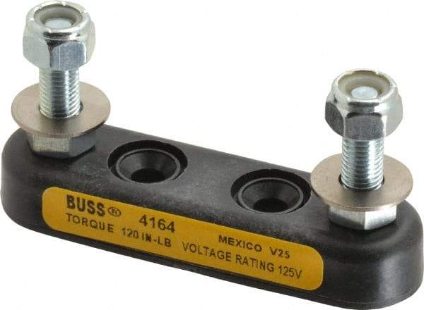 Cooper Bussmann - 1 Pole, 125 VAC, 800 Amp, Screw Mount Fuse Block - 3-3/16 Inch Fuse Length, 58.8mm Long x 24.1mm Wide x 1.62 Inch High Block - Exact Tool & Supply