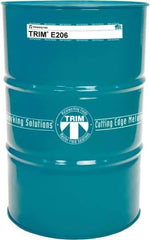 Master Fluid Solutions - TRIM E206, 54 Gal Drum Cutting & Grinding Fluid - Water Soluble, For Gear Hobbing, Heavy-Duty Broaching, High Speed Turning - Exact Tool & Supply