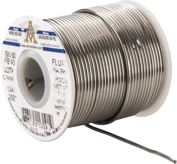 Value Collection - 1/16 Inch Diameter, Alloy 60/40, Rosin Activated Solder - 1 Lb., 66 Core, 16 Gauge - Exact Tool & Supply