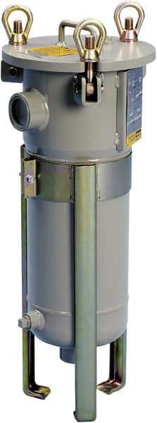 Parker - 2 Inch Pipe, FNPT End Connections, 18 Inch Long Cartridge, 42.56 Inch Long, Cartridge Filter Housing with Pressure Relief - 1 Cartridge, 50 Max GPM Flow Rate, 150 psi Max Working Pressure - Exact Tool & Supply