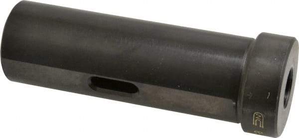 Global CNC Industries - MT2 Inside Morse Taper, Standard Morse Taper to Straight Shank - 5" OAL, Alloy Steel, Hardened & Ground Throughout - Exact Tool & Supply