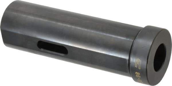 Global CNC Industries - MT3 Inside Morse Taper, Standard Morse Taper to Straight Shank - 5-3/4" OAL, Alloy Steel, Hardened & Ground Throughout - Exact Tool & Supply