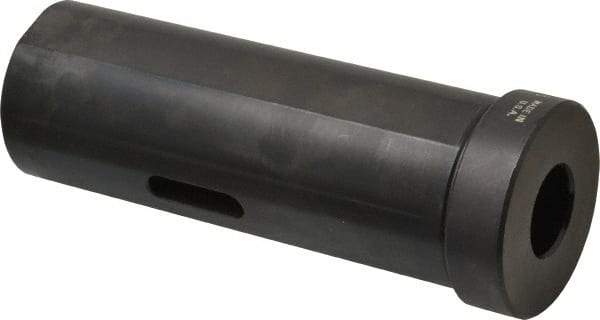 Global CNC Industries - MT3 Inside Morse Taper, Standard Morse Taper to Straight Shank - 6-1/8" OAL, Alloy Steel, Hardened & Ground Throughout - Exact Tool & Supply