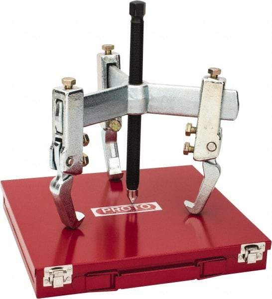 Proto - 12" Spread, 10 Ton Capacity, Puller - 10-1/4" Long, For Bearings, Gears & Pulleys - Exact Tool & Supply